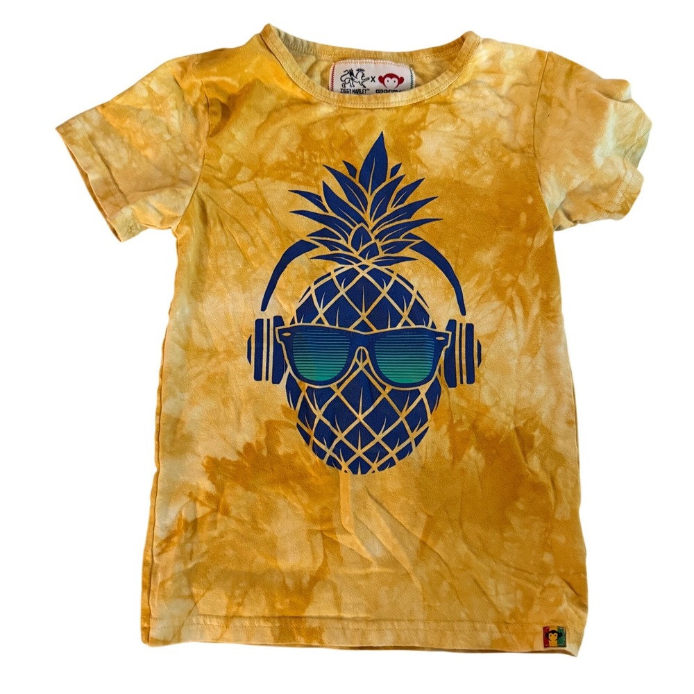Ziggy Marley x Appaman Kids Yellow Tie Dye Pineapple Graphic T-Shirt Size 6